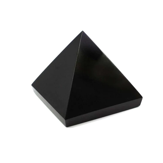 Natural Stone Black Obsidian Pyramids-Gemstone Pyramids